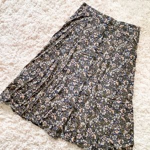 Vintage SAG Harbor Faux Button-Front Floral Skirt